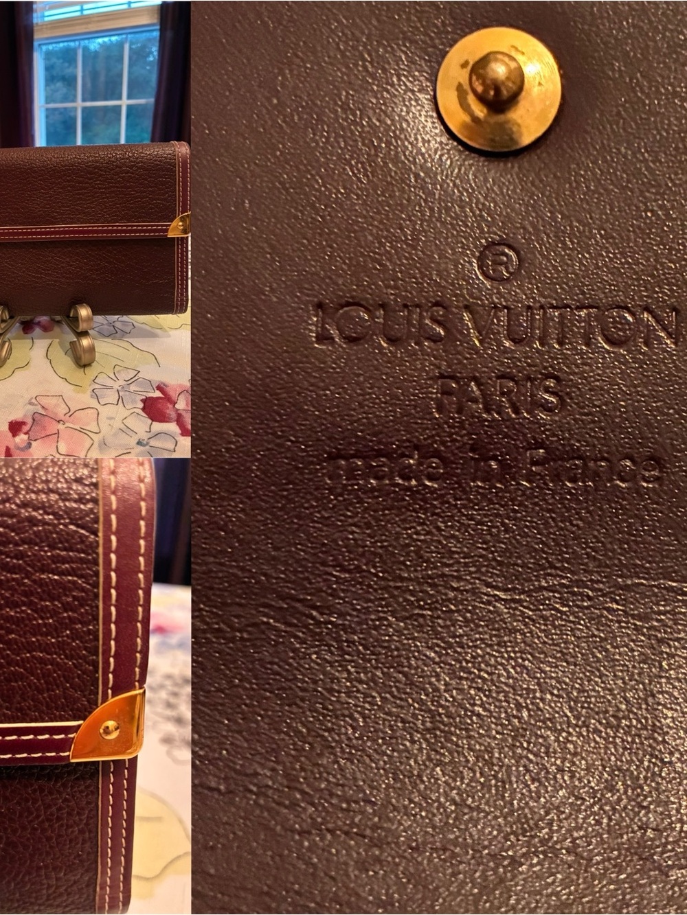 LV in MINT CONDITION - Vintage Louis Vuitton Suhali Porte Tresor Wallet in Prune - Picture 9 of 11
